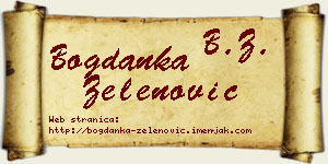 Bogdanka Zelenović vizit kartica